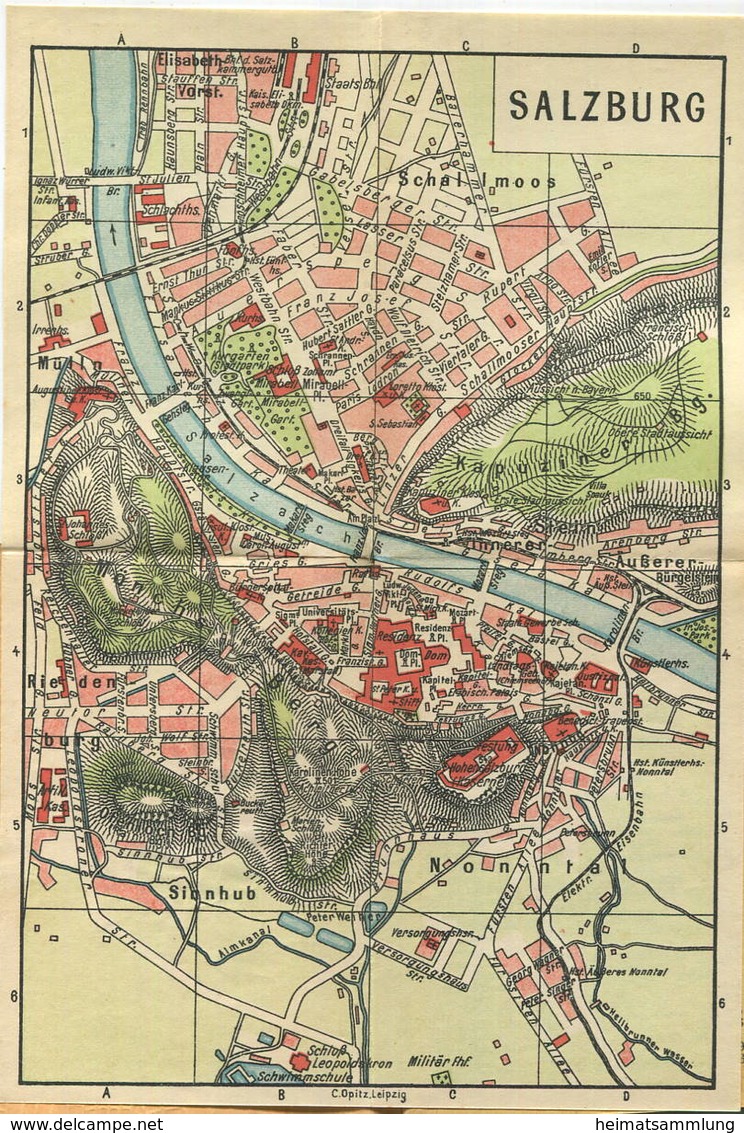 Miniatur-Bibliothek Nr. 985/986 - Reiseführer Salzburg Und Seine Nähere Umgebung Mit Einem Stadtplan - 8cm X 12cm - 56 S - Otros & Sin Clasificación