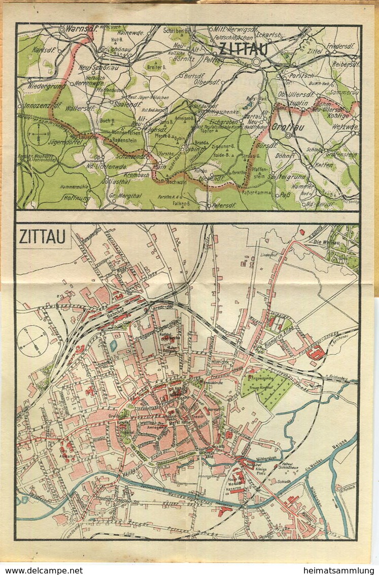 Miniatur-Bibliothek Nr. 987 - Reiseführer Zittau Und Umgebung Mit Einem Plan - 8cm X 12cm - 72 Seiten Ca. 1910 - Verlag - Autres & Non Classés