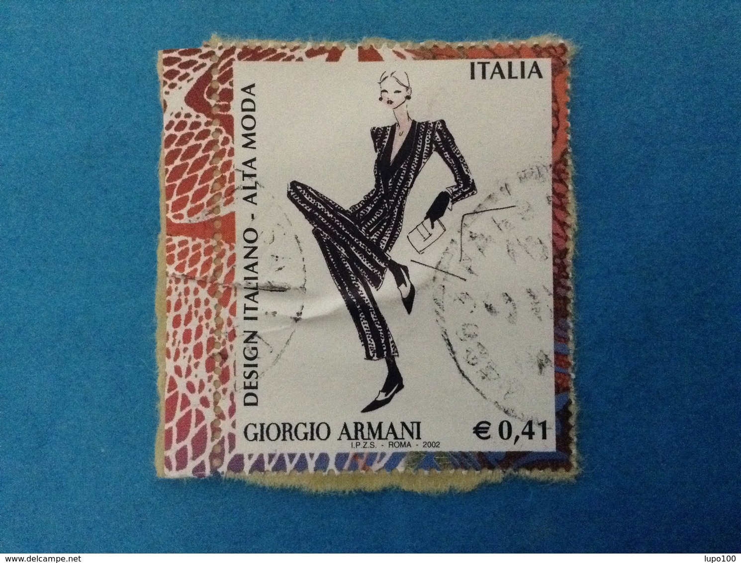 2002 ITALIA FRANCOBOLLO USATO STAMP USED - DESIGN ITALIANO ALTA MODA GIORGIO ARMANI - 2001-10: Used