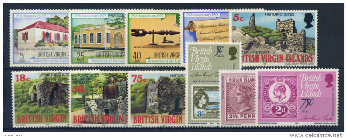 Îles Vierges Britanniques 1975/79 Neuf ** 100% Lieux Historiques, La Culture, Rowland Hill - Iles Vièrges Britanniques
