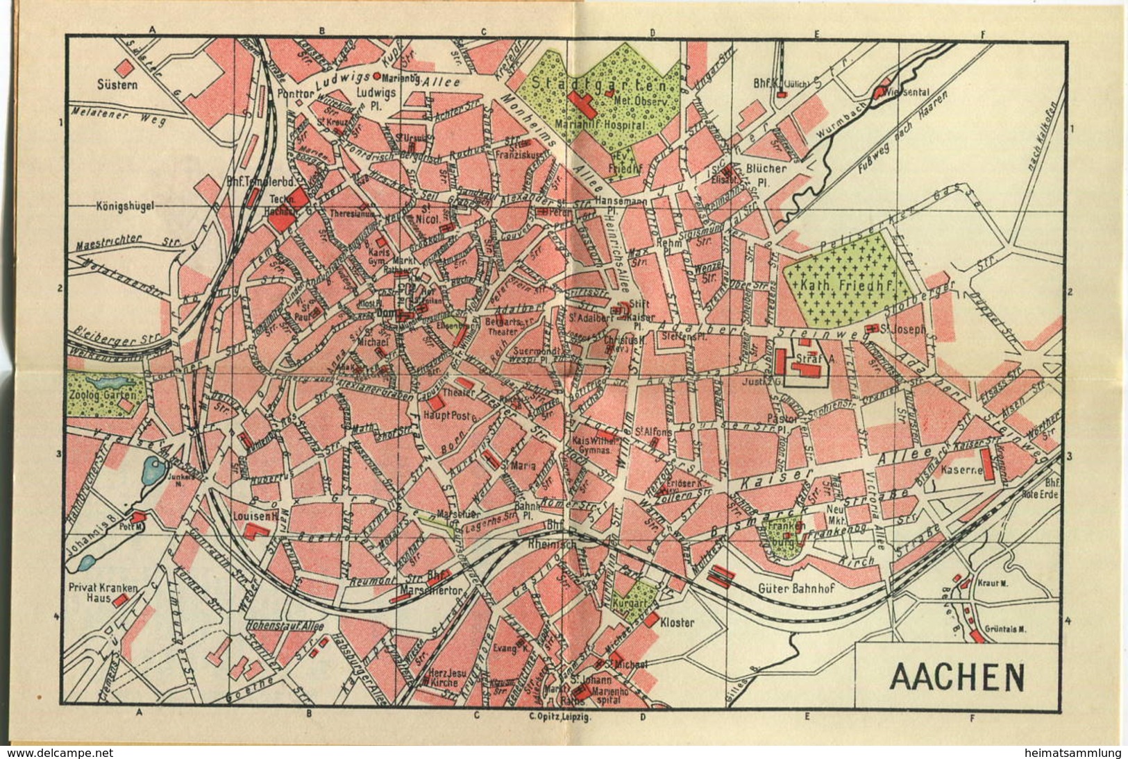 Miniatur-Bibliothek Nr. 991 - Reiseführer Aachen Und Umgebung Mit Einem Farbigen Plan Von Dr. Paul Sakolowski - 8cm X 12 - Sonstige & Ohne Zuordnung