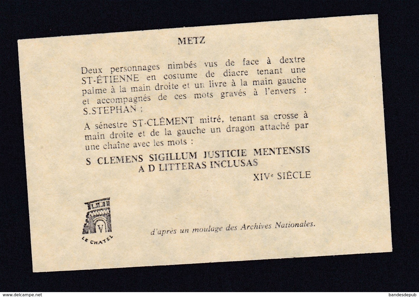 Medaille Etain Les Etains De L' Abbaye - Etains D' Anjou - Metz - St Etienne Saint Clement Dragon - Other & Unclassified