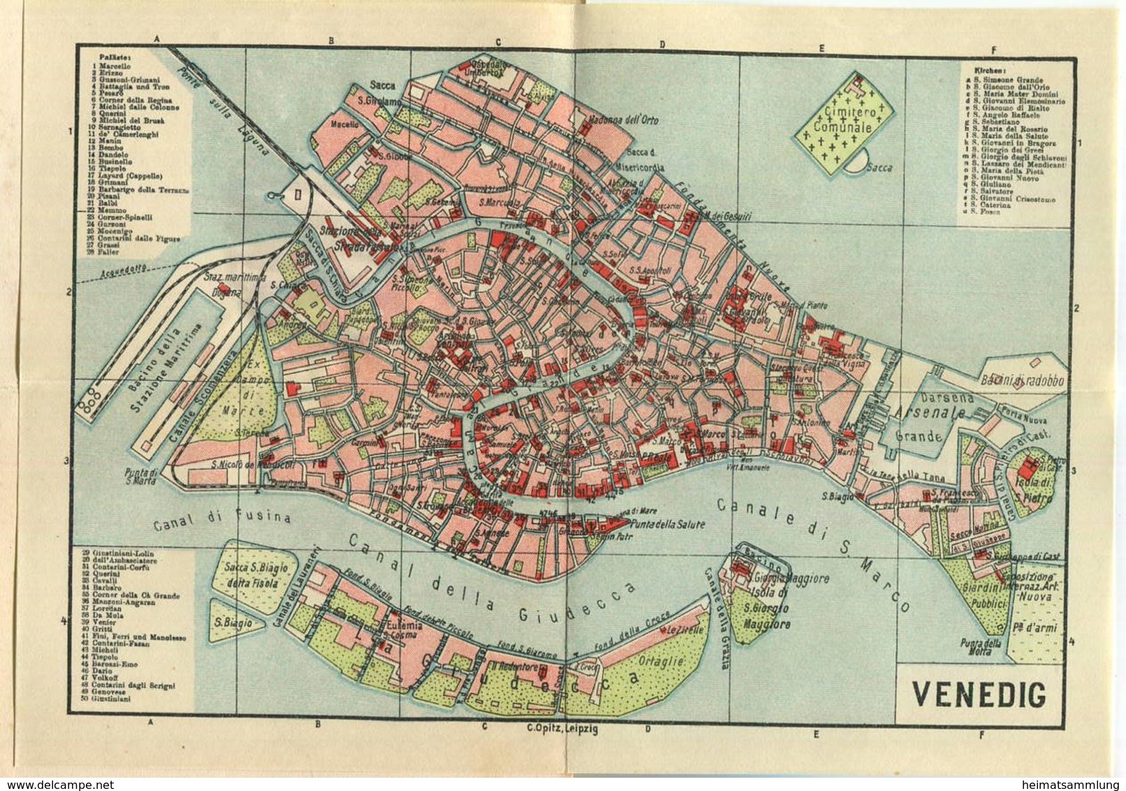 Miniatur-Bibliothek Nr. 996-997 - Reiseführer Venedig Mit Einem Plan Der Stadt - 8cm X 12cm - 128 Seiten Ca. 1910 - Verl - Other & Unclassified