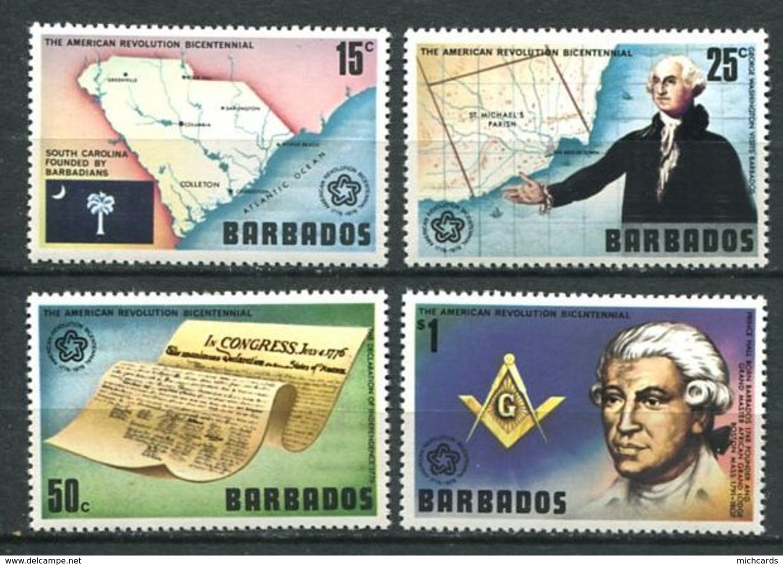 103 BARBADES 1976 - Masonic Franc Maconnerie Freimaurerei Freemasonry - Neuf **(MNH) Sans Trace De Charniere - Franc-Maçonnerie