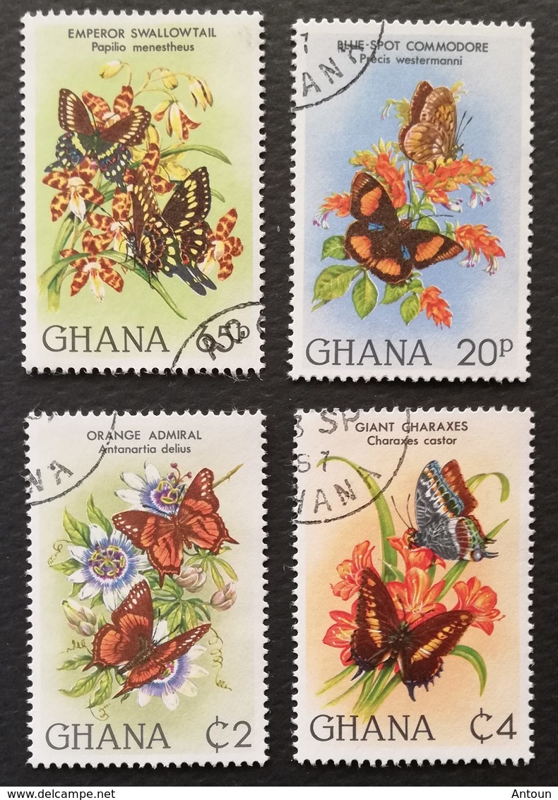 Ghana 1982 Butterflies USED  POSTAGE FEE TO BE ADDED ON ALL ITEMS - Ghana (1957-...)