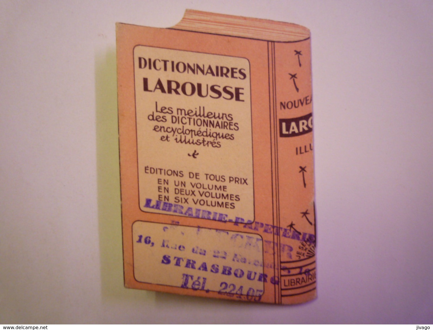 MINI CALENDRIER  PUB  " LAROUSSE"   1950    - Kleinformat : 1941-60