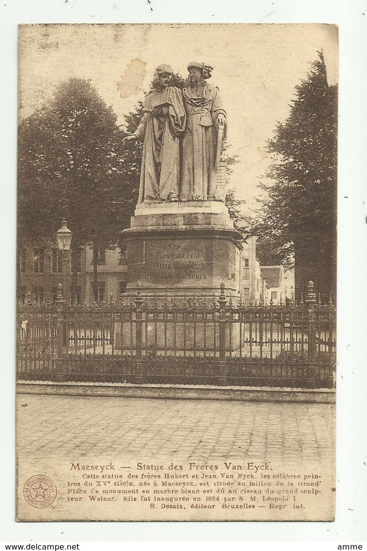 Maaseik - Maeseyck   *  Statue Des Frères Van Eyck - Maaseik