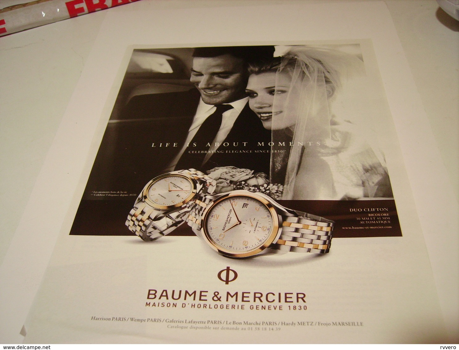 PUBLICITE  MONTRE BAUME ET MERCIER 2014 - Autres & Non Classés