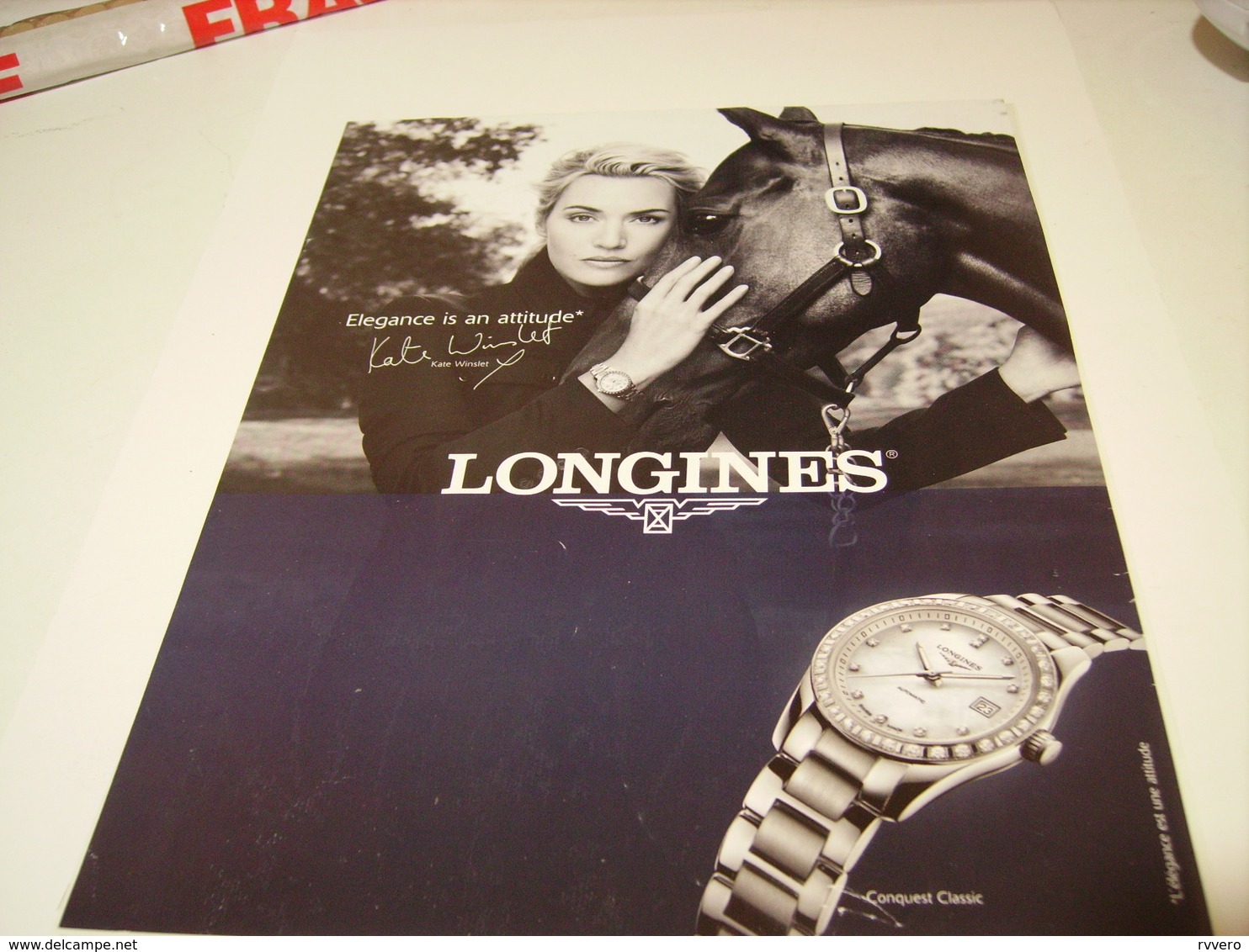 PUBLICITE  MONTRE LONGINES ET KATE WINSLET  2014 - Autres & Non Classés