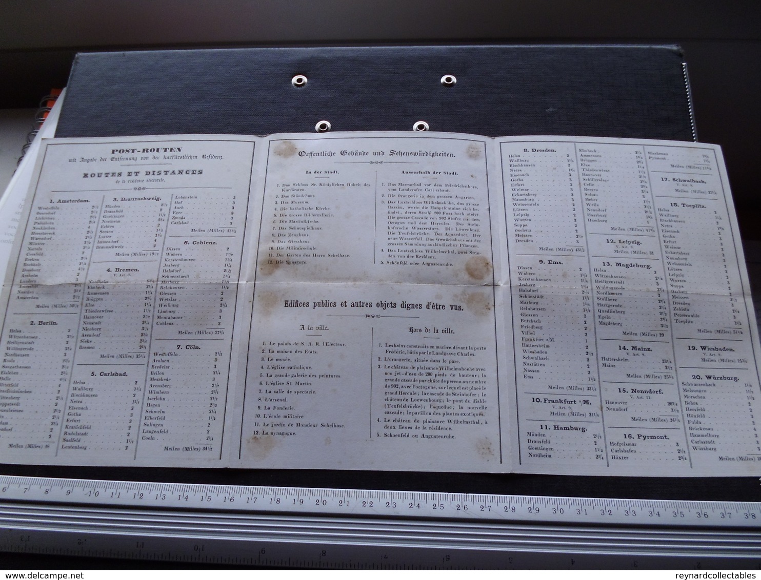 19thC Hotel Konig Von Preussen, Hessen-Cassel, Advertising Fold Out.Map Of Cassel.Post Routes++ - Advertising