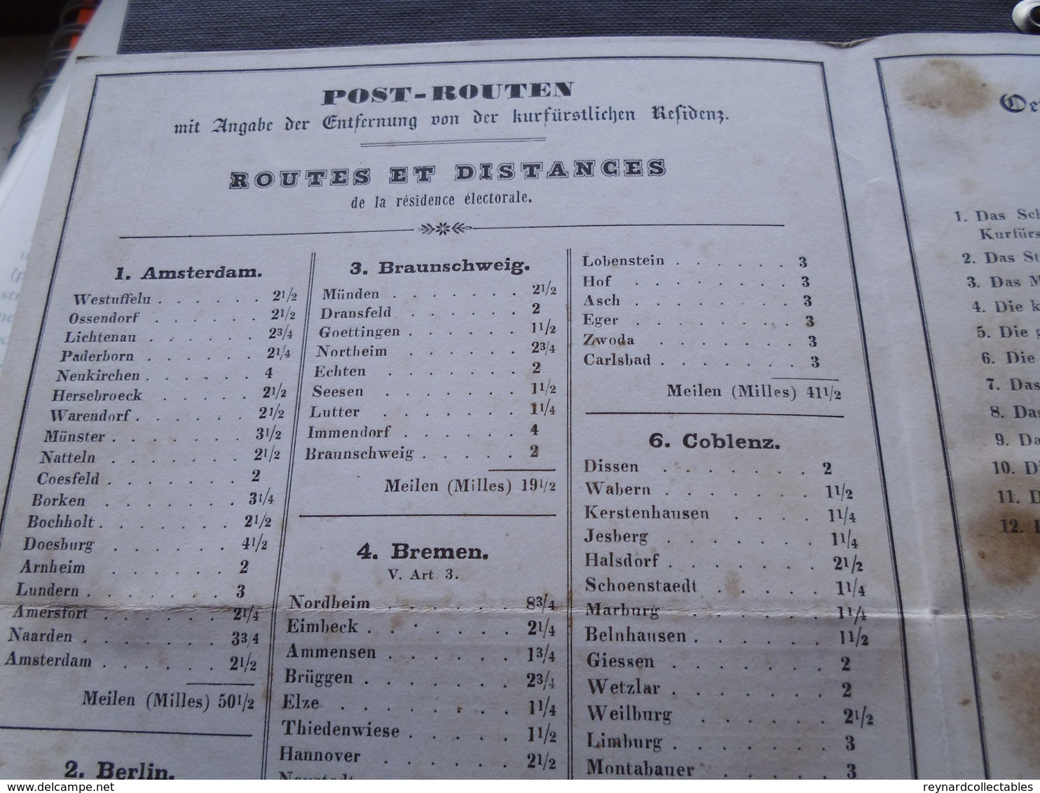 19thC Hotel Konig Von Preussen, Hessen-Cassel, Advertising Fold Out.Map Of Cassel.Post Routes++ - Advertising