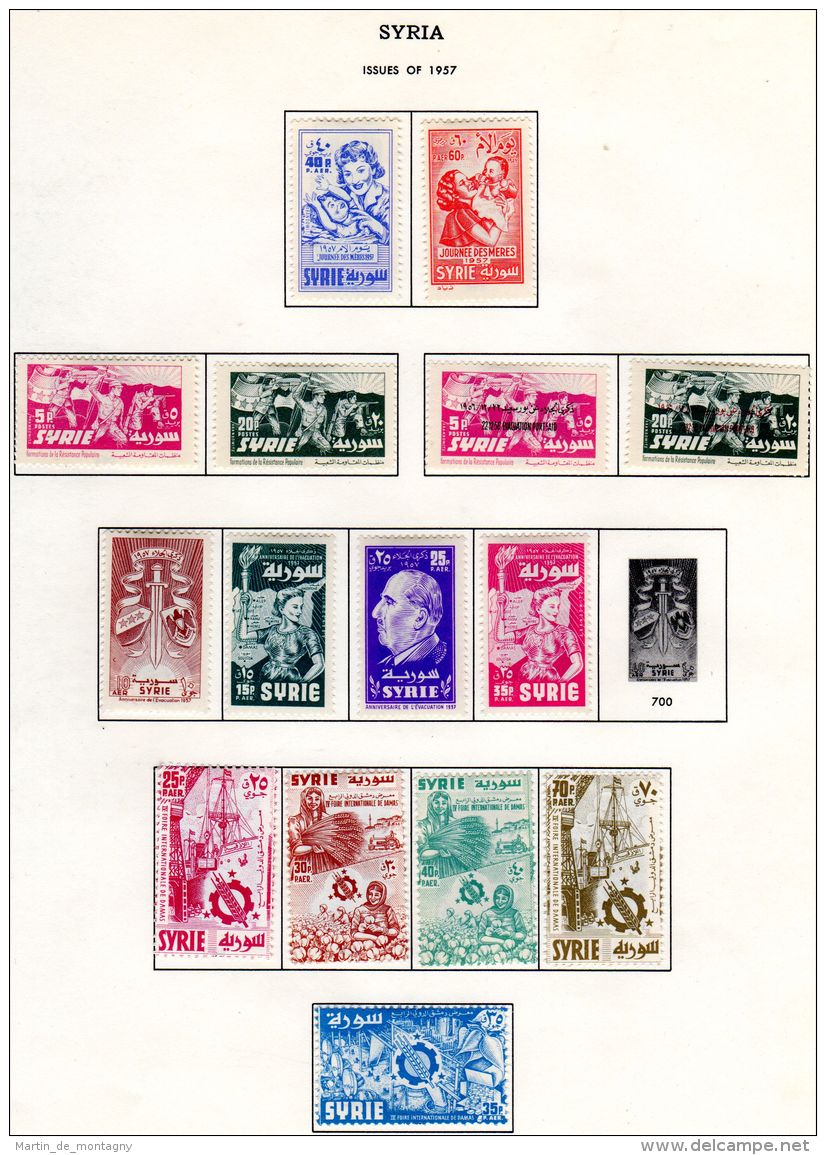 Leine Sammlung Syrien , Jahre 1957 - 1961, Neu * Oder Gestempelt Gemäss Scans, Los 49827 - Syrien
