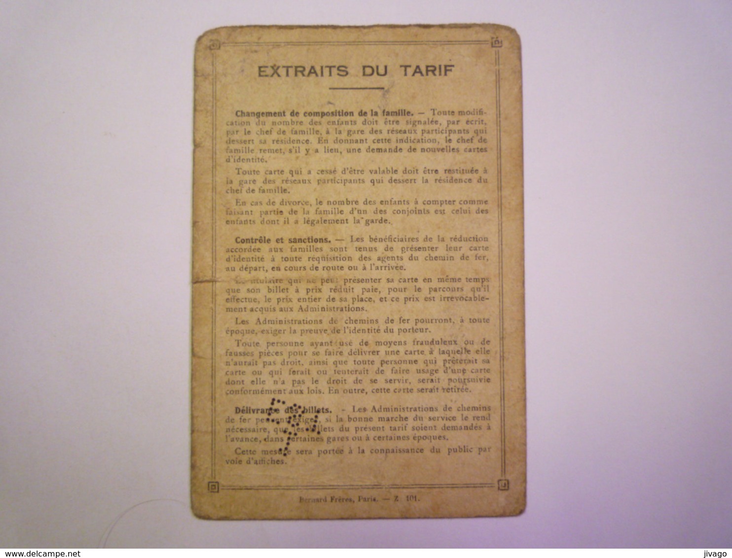 CARTE De REDUCTION  SNCF  1932     (Robert MILHAS) - Other & Unclassified