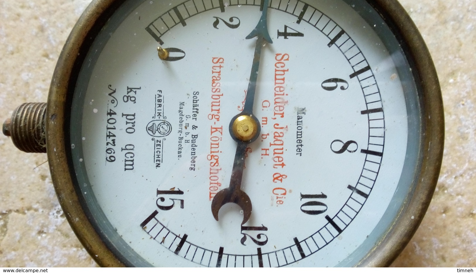 MANOMETER SCHNEIDER JAQUET STRASSBURG KÖNIGSHOFEN SCHÄFFER 1 BUDENBERGMAGDEBURG BUCKAU