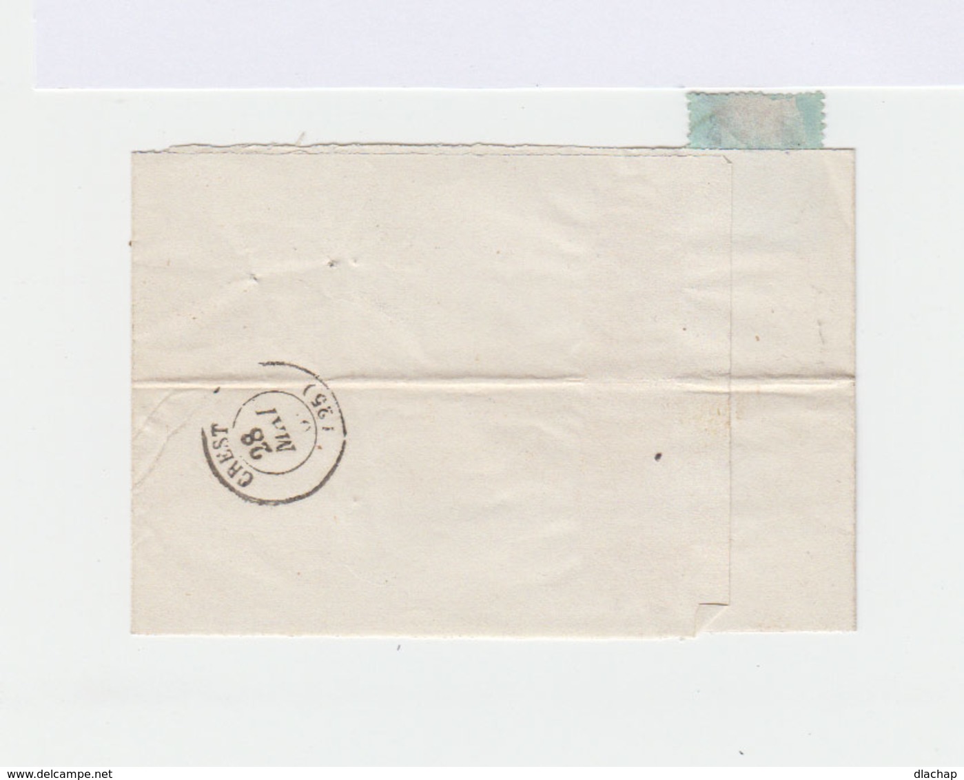 Sur Lettre SC Type Napoléon III 1 C.olive CAD Orange 1867. CAD Crest. (535) - 1849-1876: Période Classique