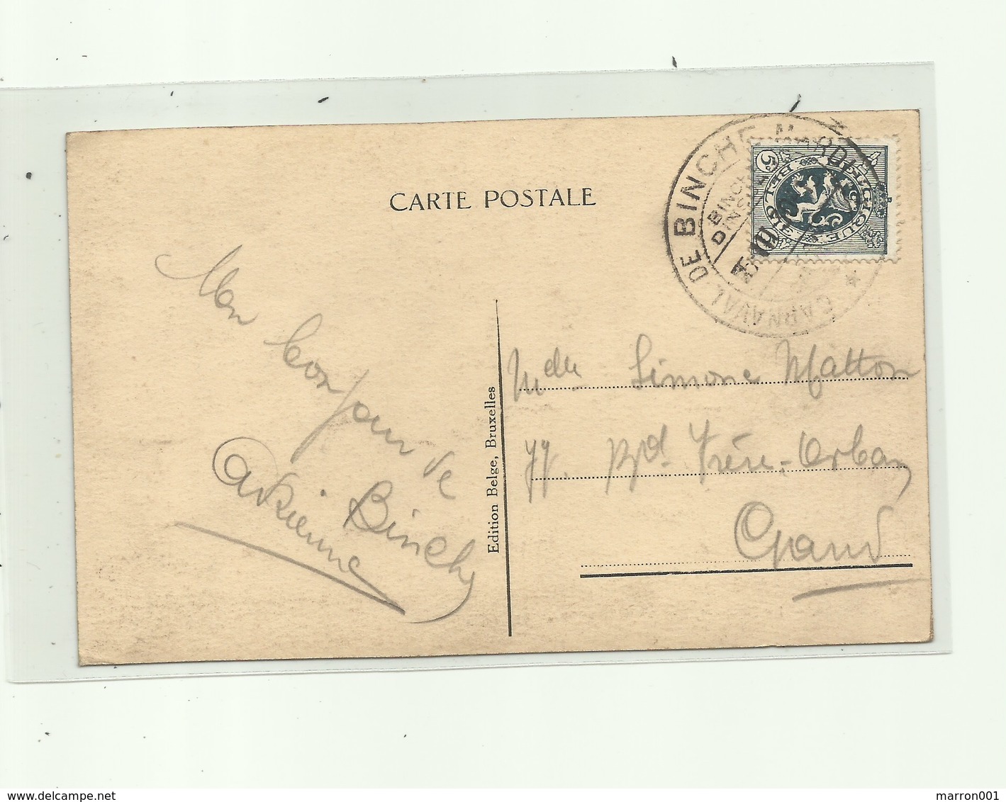 Binche - Le Carnaval  - Zeldzame Uitgave    - Stempel Binche 1930 - Binche