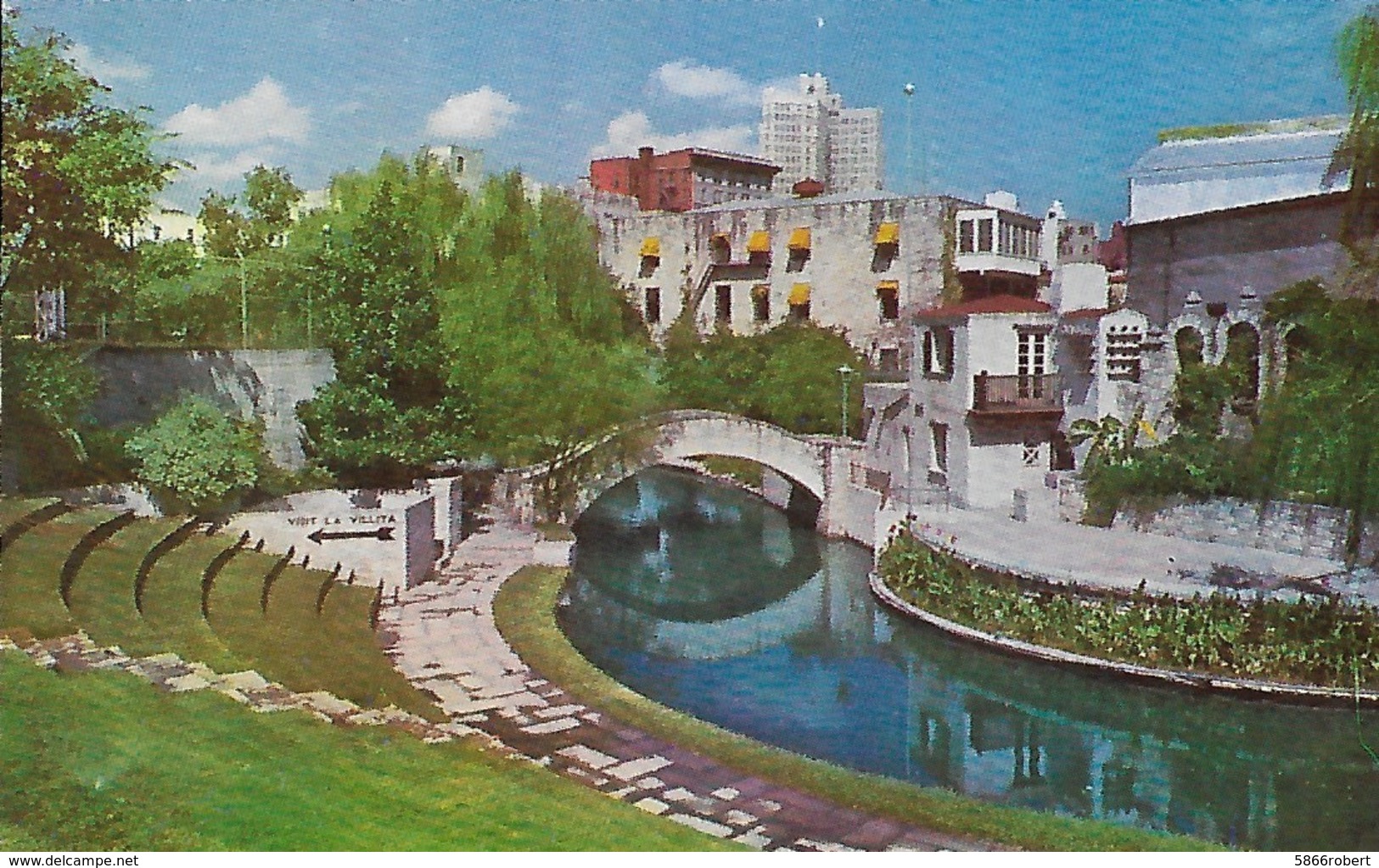 CARTE POSTALE ORIGINALE DE 9CM/14CM : SAN ANTONIO A BEAUTIFUL RIVER THEATRE TEXAS  USA - San Antonio