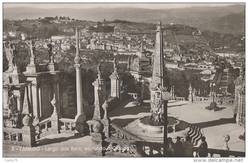 Portugal - Lamego - Largo Dos Reis Ao Fundo A Cidade - 1955 - Viseu