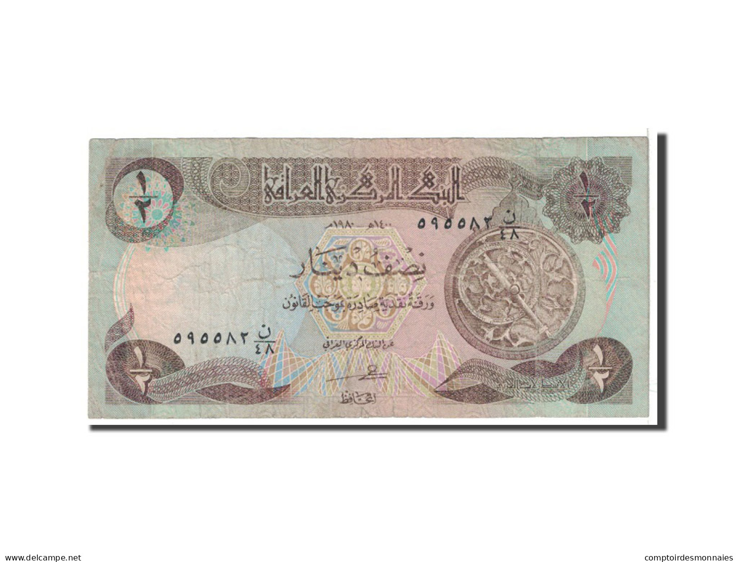 Billet, Iraq, 1/2 Dinar, 1980, Undated, KM:68a, TB - Iraq