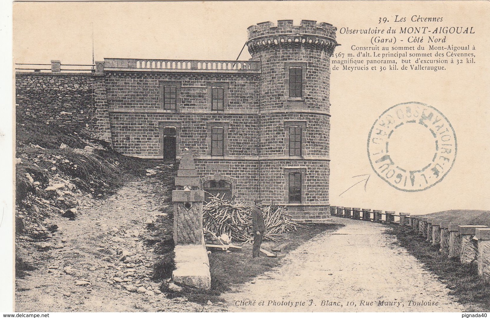 Cp , 30 , VALLERAUGUE , Observatoire Du MONT-AIGOUAL , Côté Nord - Valleraugue