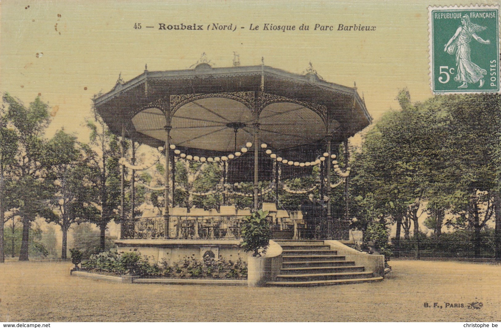 CPA Roubaix, Le Kiosque Du Parc Barbieux (pk47638) - Roubaix