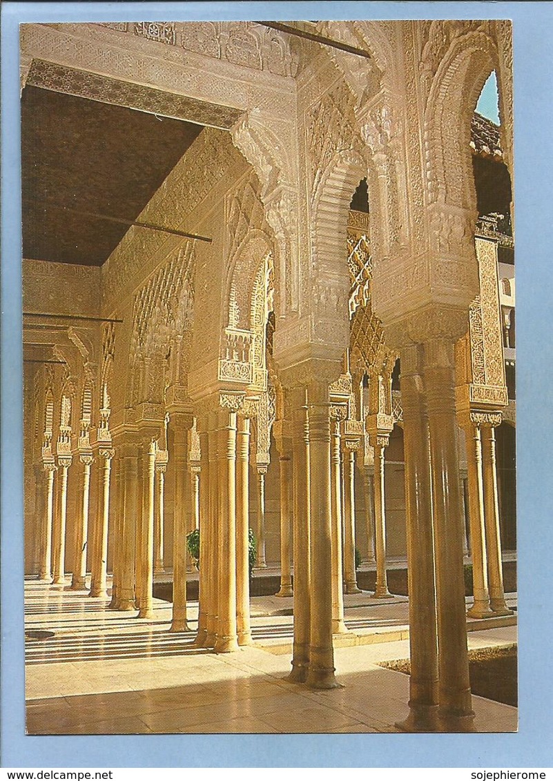 Granada (Andalucia) Alhambra Serie 1 N°38 Arcadas Y Columnas Patio Los Leones 2 Scans - Granada