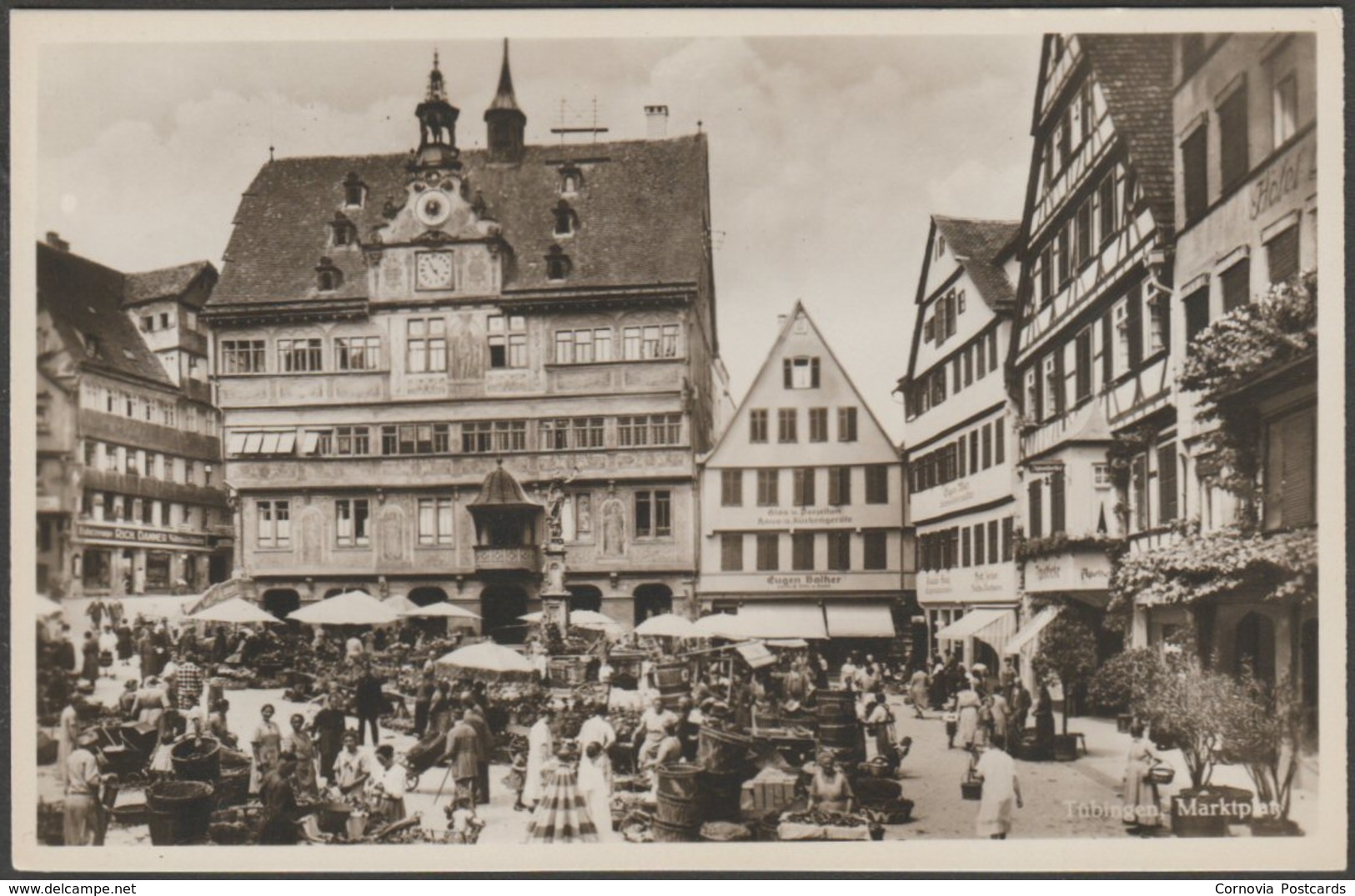 Marktplatz, Tübingen, Baden-Württemberg, C.1940 - Metz Foto AK - Tuebingen