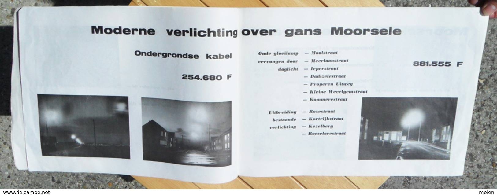 ZO EVOLUEERT MOORSELE * Gemeenteraadsverkiezing 1958 * 6 Jaar ACW Bestuur * 30blz & 39 Foto’s * Heemkunde WEVELGEM Z603 - Wevelgem