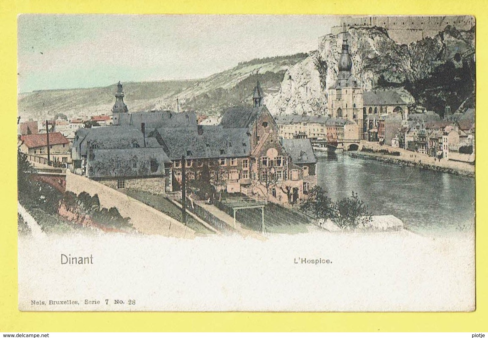 * Dinant (Namur - Namen - La Wallonie) * (Nels, Série 7, Nr 28) L'hospice, Couleur, Kleur, Canal, Pont, Citadelle, Rare - Dinant