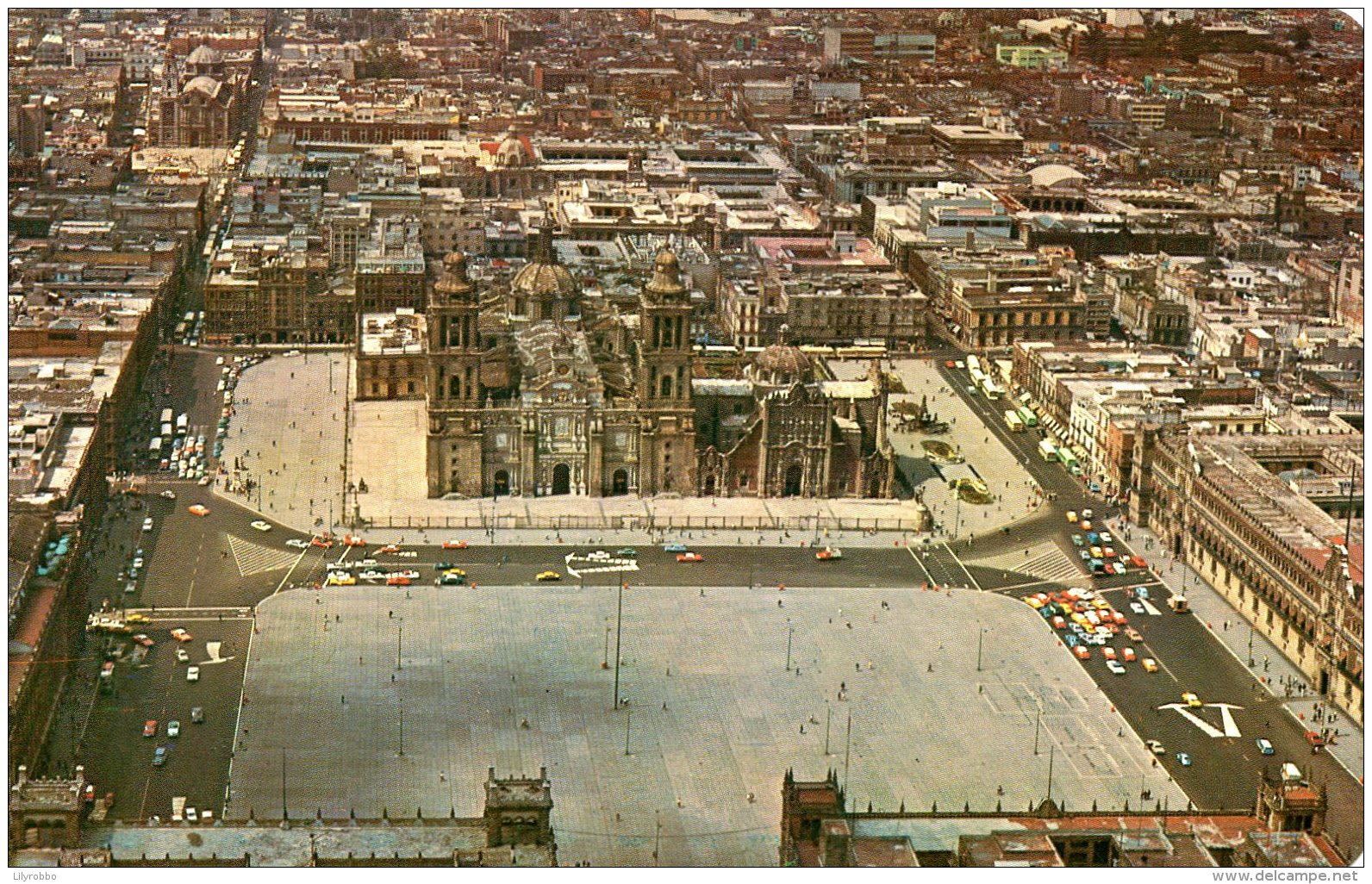 MEXICO - VG Air View Of The Main Plaza In Mexico City RPPC - Mexique