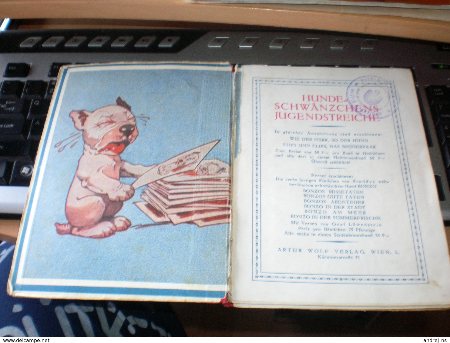 G E Studdy Hunde Schwanzchens Jugend Streiche  Artur Wolf Verlag Wien Bonzo Dog Pictures - Alte Bücher