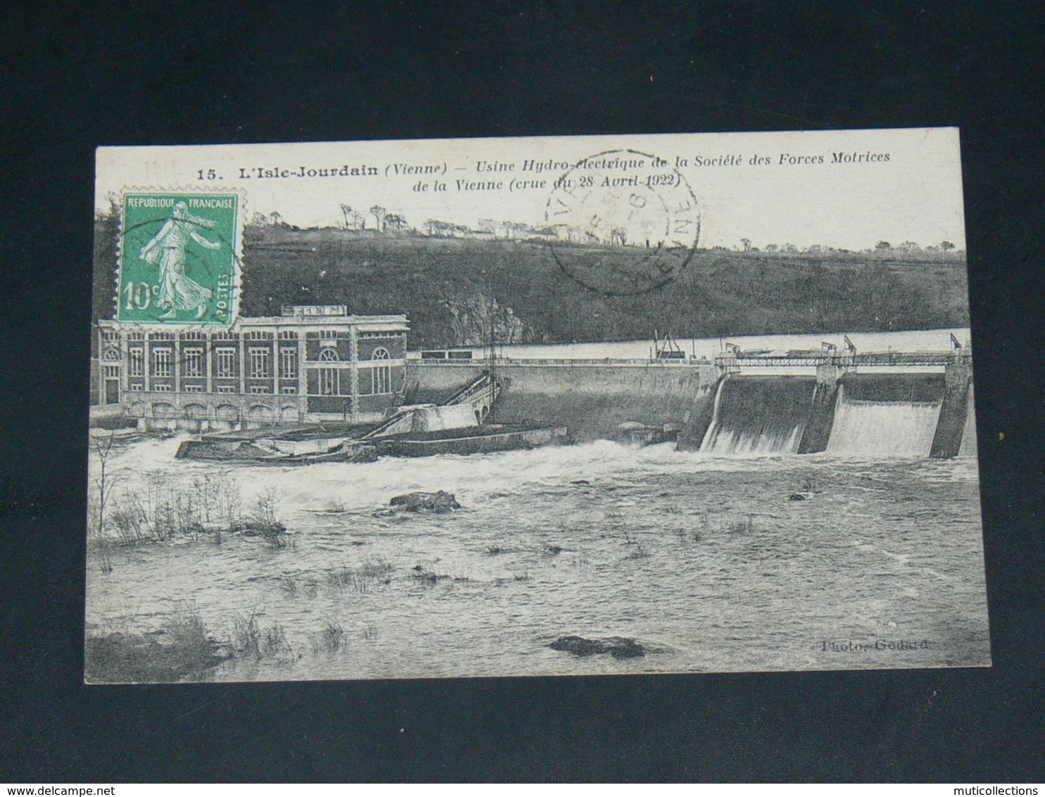 L ISLE JOURDAIN     1922   /   BARRAGE EN CRUES  .........  EDITEUR - L'Isle Jourdain