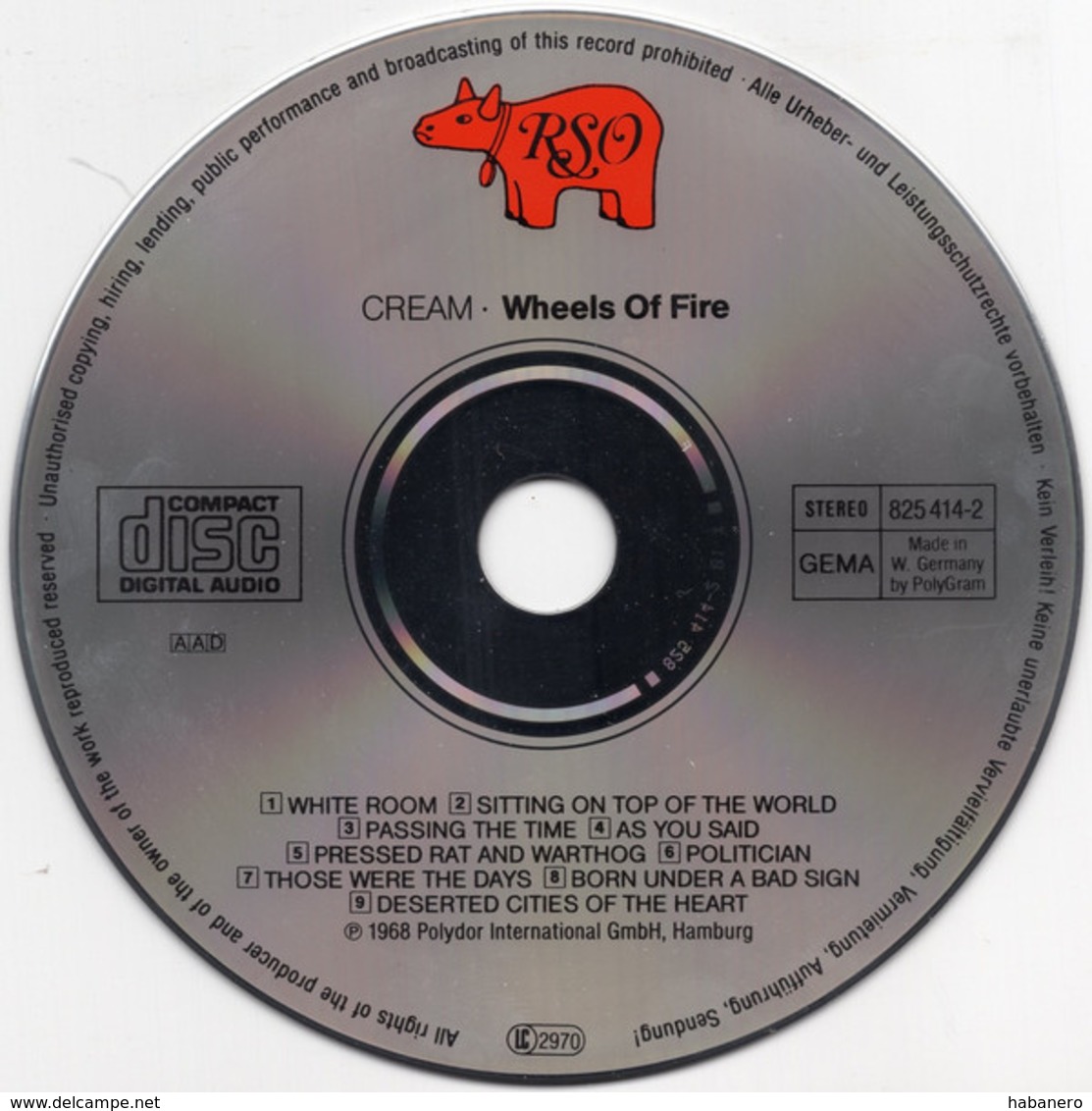 CREAM - WHEELS OF FIRE - 2 CD VERSION - Rock