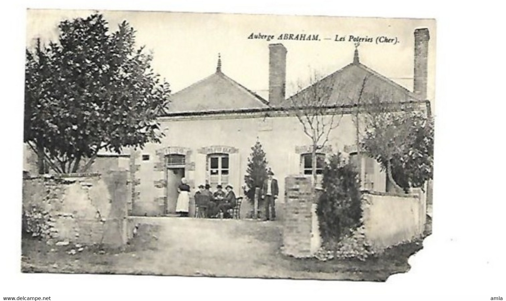 CP DEPT 18 AUBERGE ABRAHAM LES POTERIES - Autres & Non Classés