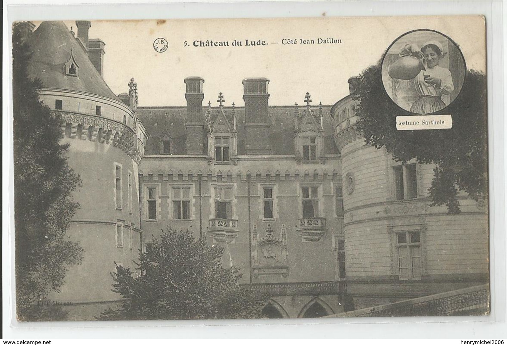 72 Sarthe Chateau Du Lude Coté Jean Daillon Médaillon Cruche Costume Sarthois - Autres & Non Classés