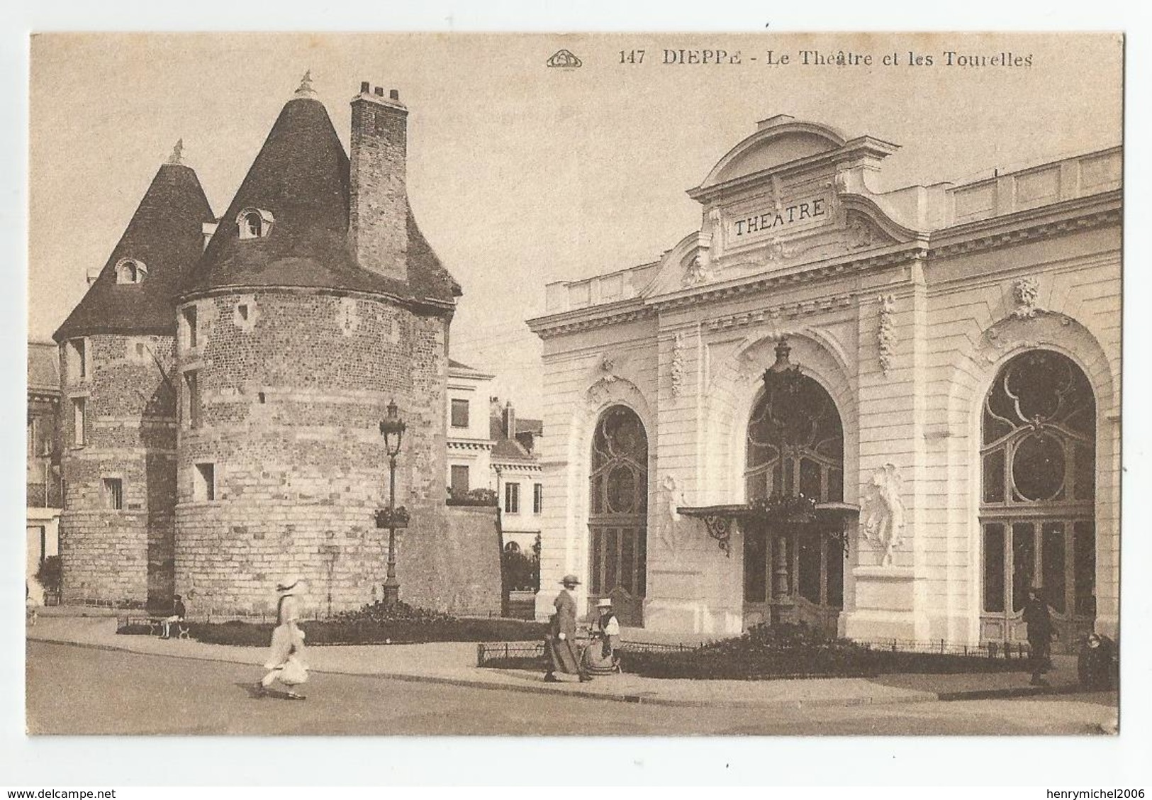 76 Dieppe Le Théatre Et Les Tourelles 147 - Dieppe