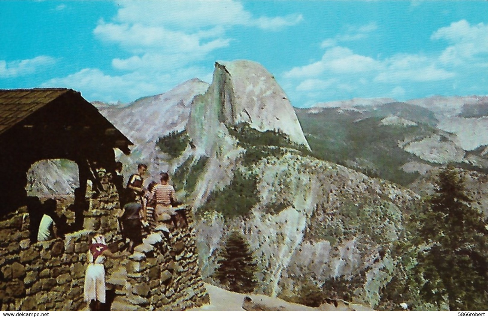 CARTE POSTALE ORIGINALE DE 9CM/14CM : YOSEMITE NATIONAL PARK CALIFORNIA THE LOOKOUT GLACIER POINT  USA - Yosemite