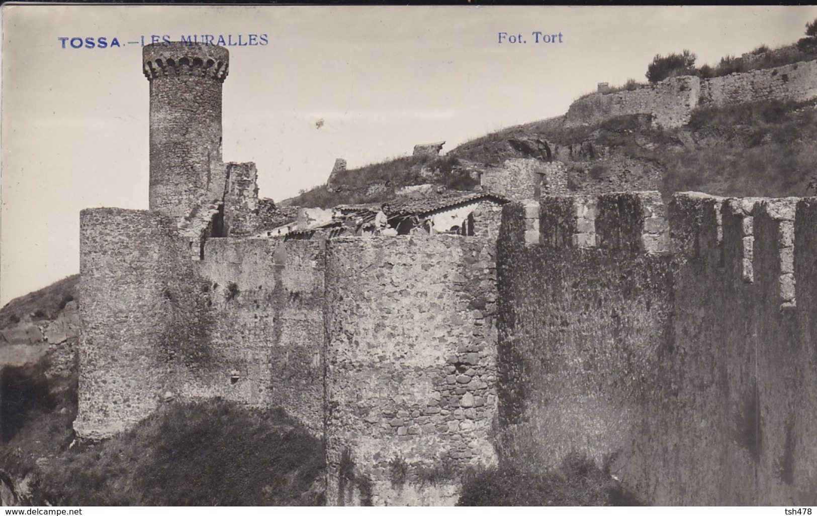 ESPAGNE----RARE---TOSSA DE MAR---les Muralles---( Carte-photo TORT )--voir 2 Scans - Gerona