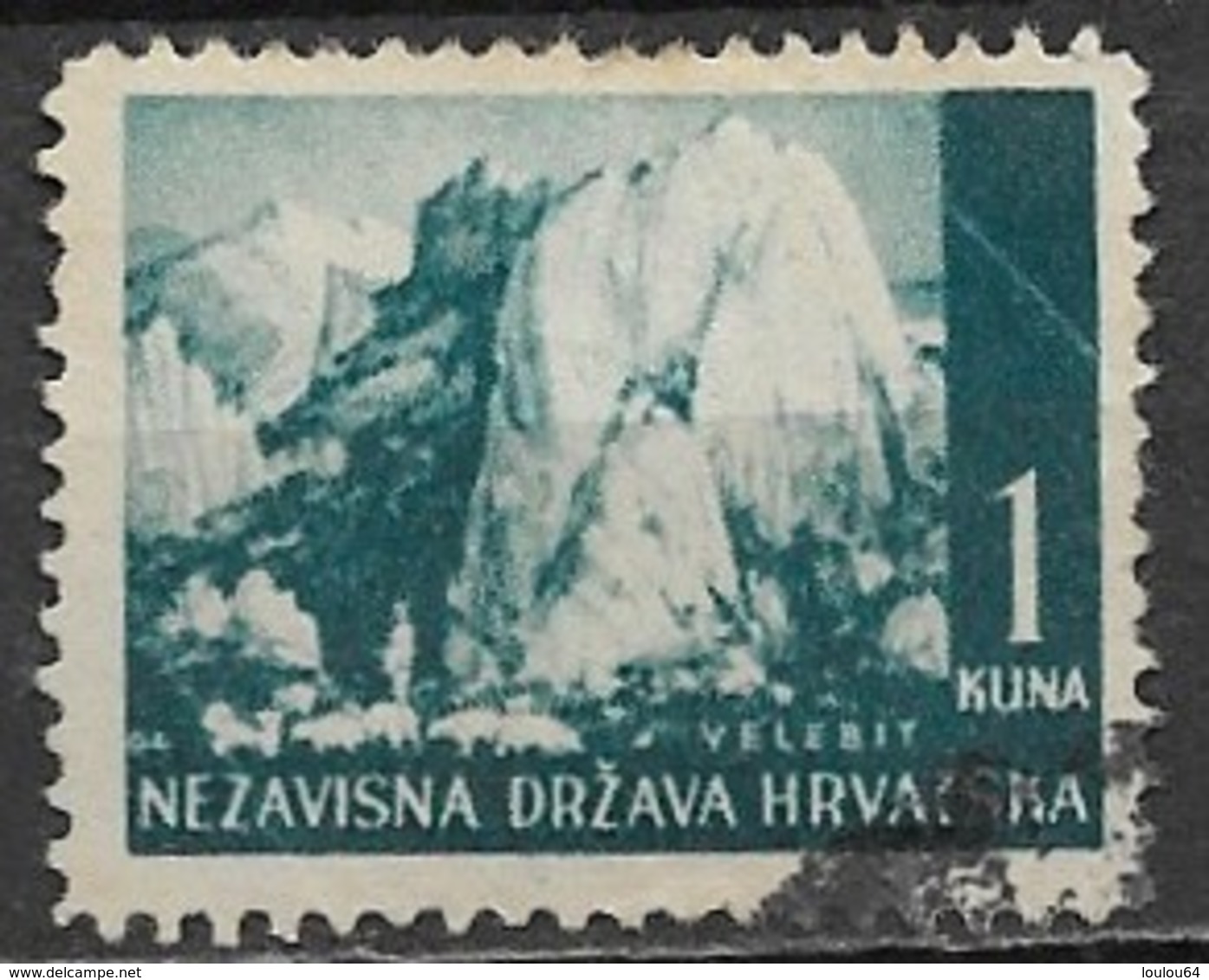 Timbres - Croatie - 1941 - 1 K - N° 034  - - Croatie