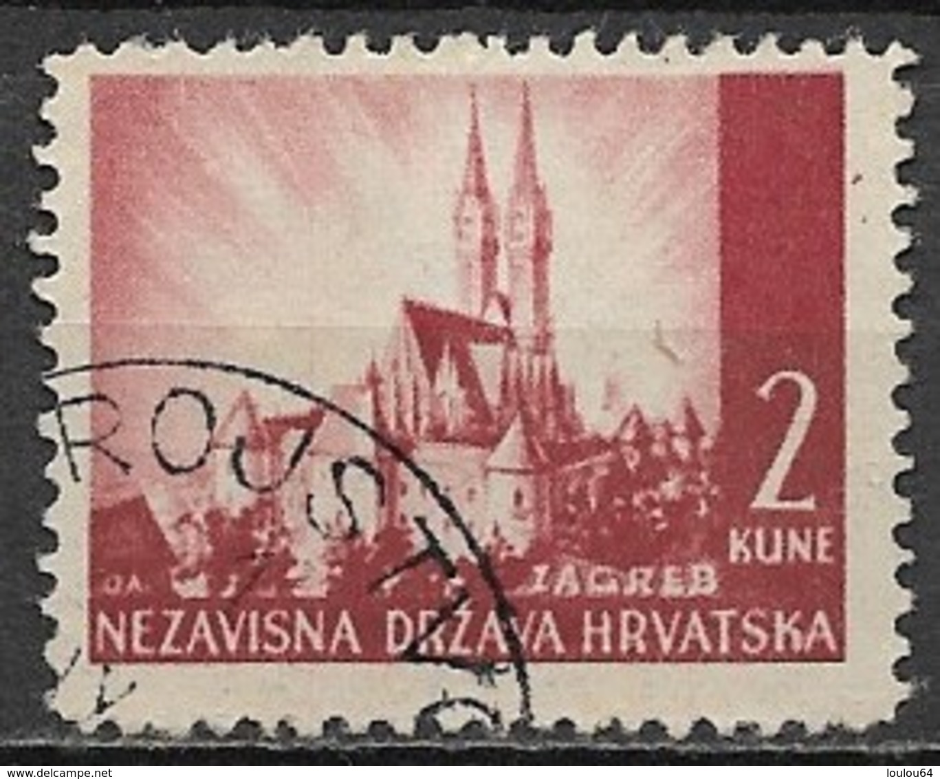 Timbres - Croatie - 1941 - 2 K - N° 036  - - Croatie