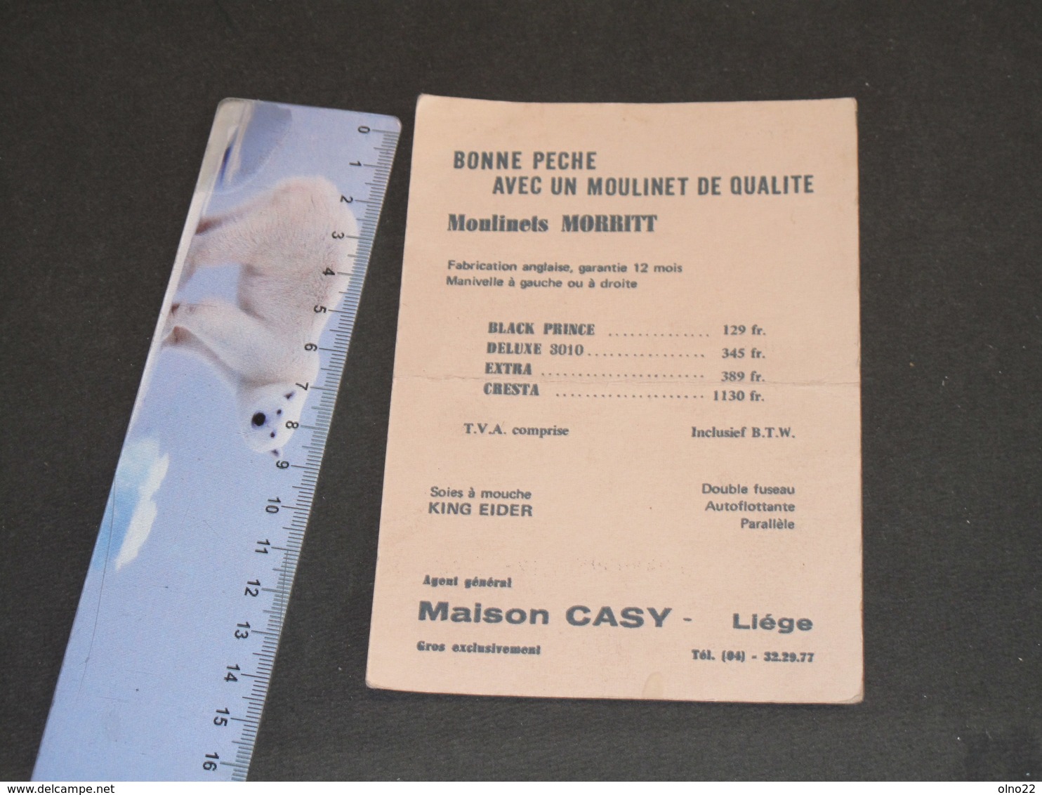 LIEGE - MAISON CASY - Moulinet Morritt, Soies, ... Tailles Poissons - Vissen