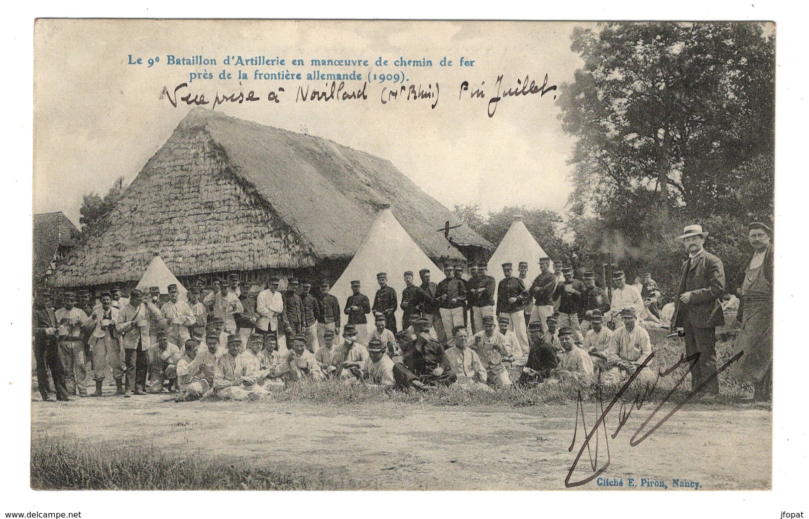 90 TERRITOIRE DE BELFORT - NOVILLARD 9ème Bataillon D'artillerie En Manoeuvre De Chemin De Fer.... - Autres & Non Classés