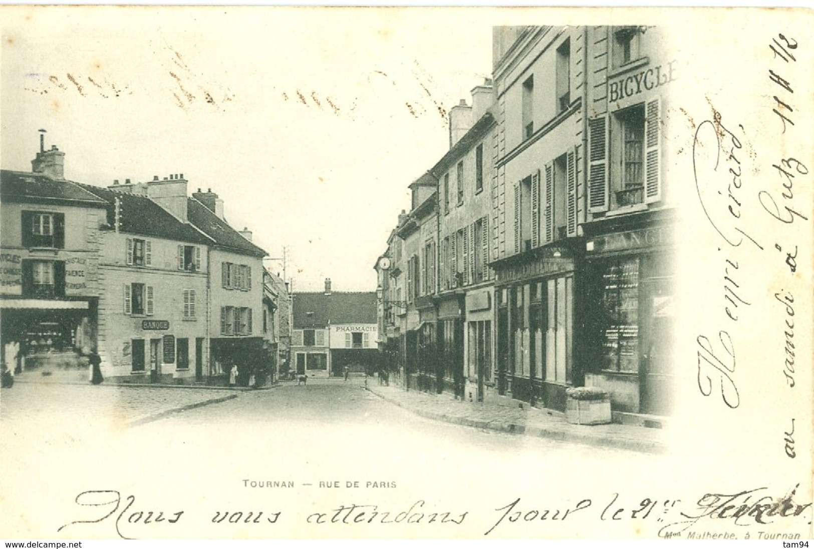 (77) TOURNAN : Rue De Paris (dos Non Divisé) - Tournan En Brie