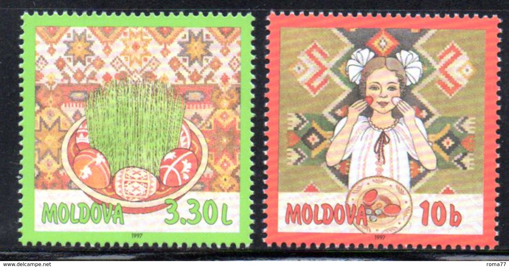 833 490 - MOLDAVIA MOLDOVA 1997,   Unificato N. 217/218  Nuovo ***  PASQUA - Moldavia