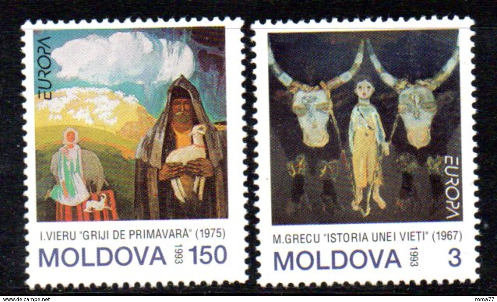 838 490 - MOLDAVIA MOLDOVA 1993,   Unificato N. 90/91  Nuovo *** EUROPA CEPT - Moldavia