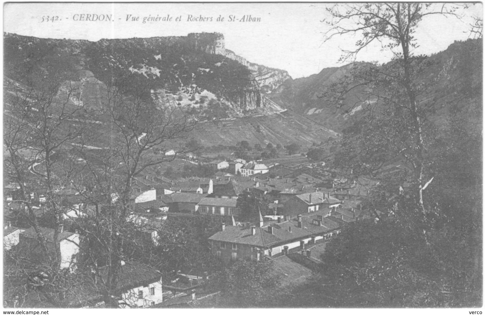 Carte Postale Ancienne De CERDON-vue Générale Et Rocher De St Alban - Non Classés