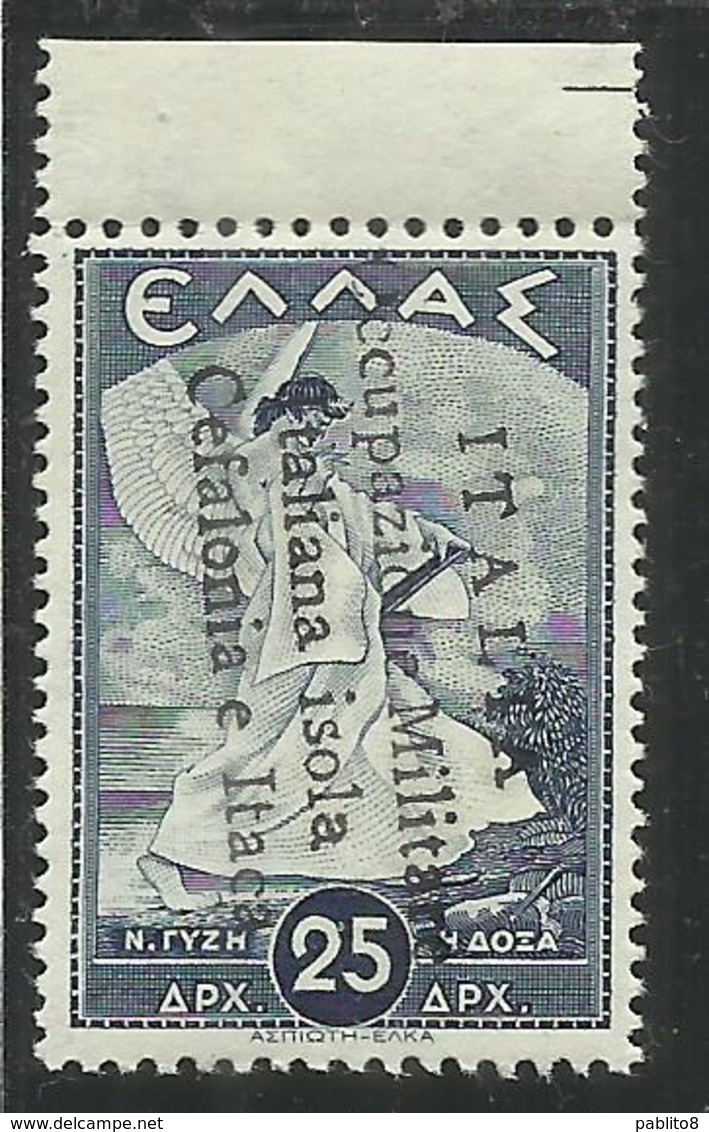 CEFALONIA E ITACA 1941 ARGOSTOLI VARIETA' MITOLOGICA VARIETY DRACME 25d MNH FIRMATO SIGNED - Cefalonia & Itaca