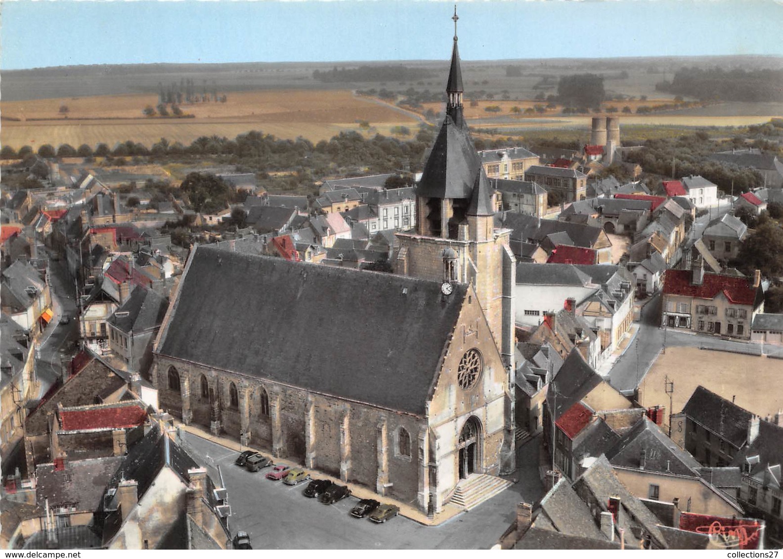 28-ILLIERS- VUE AERIENNE L'EGLISE - Illiers-Combray