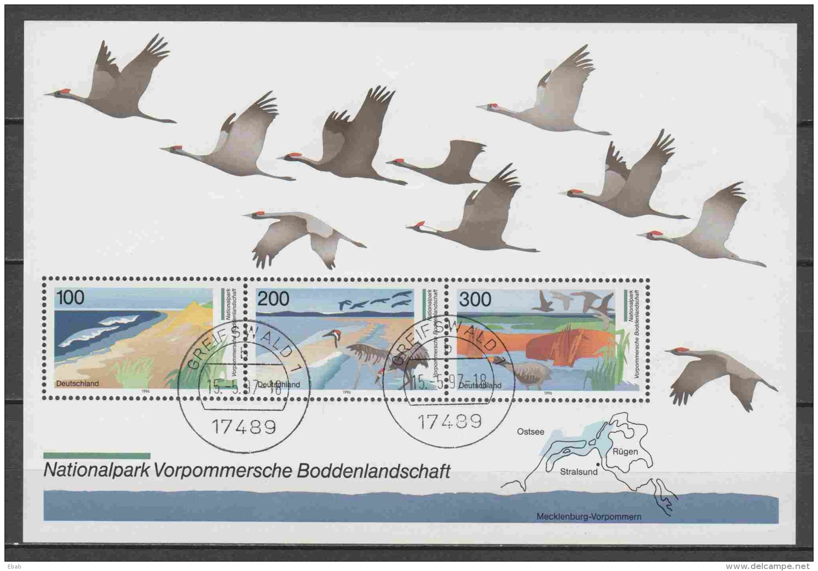 Germany Bund 1996 Mi Block 36 Canceled - Gebruikt