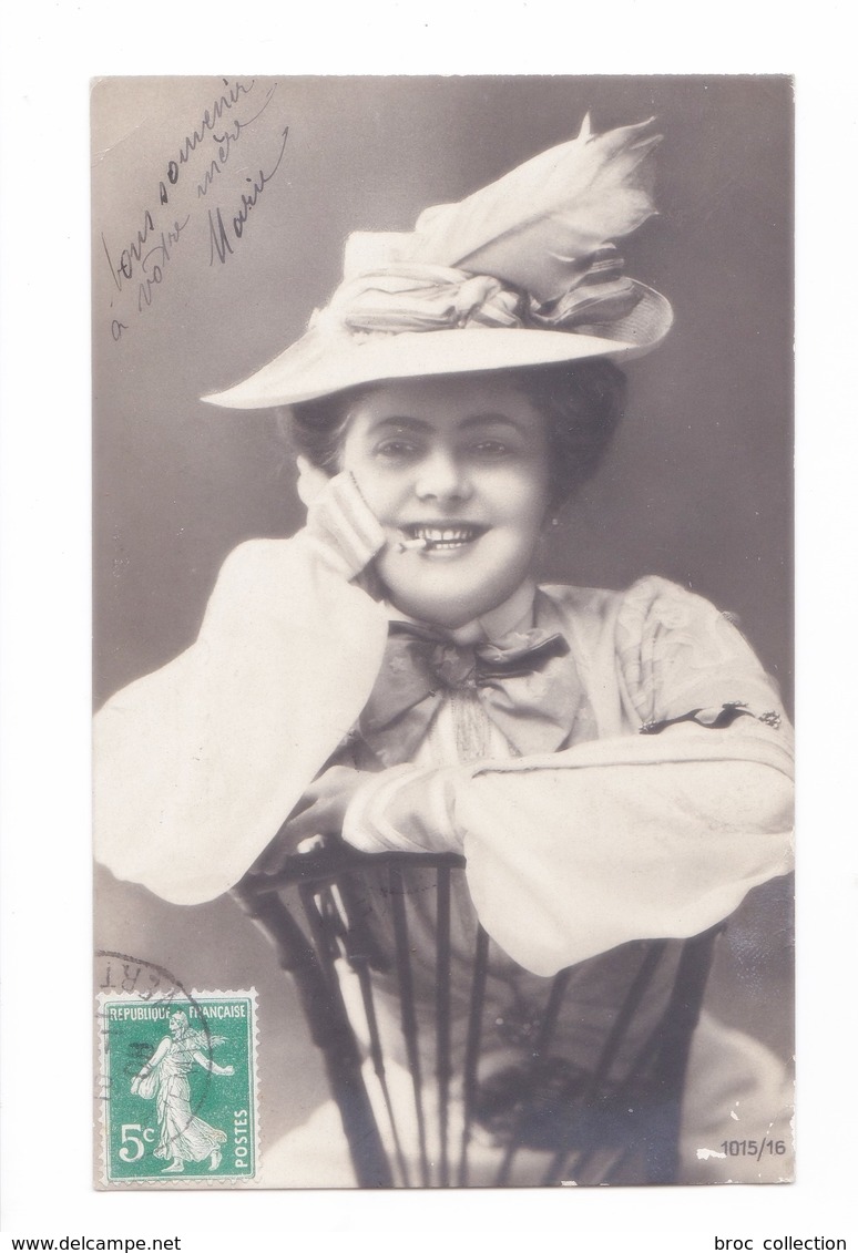 Femme à La Cigarette, Chapeau, Robe, Mode, 1908, N° 1015/16 - Femmes